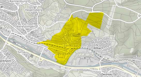 Immobilienpreisekarte Esslingen am Neckar Zell